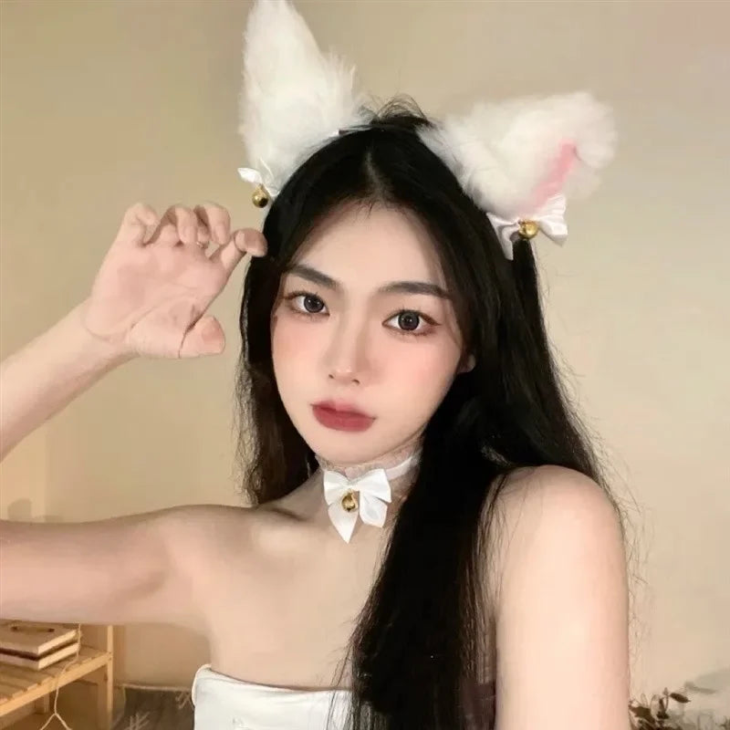 Cute Plush Cat Claw Gloves Large Size Women Halloween Christmas Party Cosplay Girls Winter Plush Fluffy Warm Full Finger Mitten