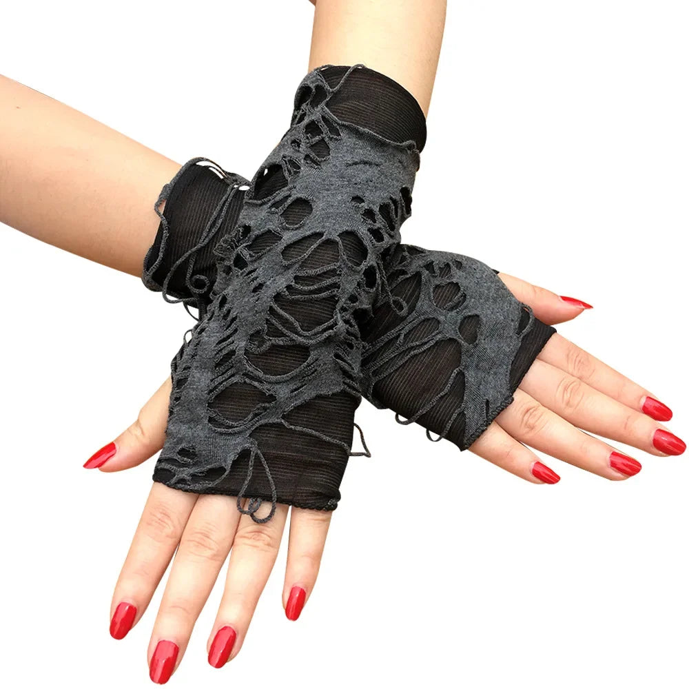 Universal Gothic gloves Fingerless gloves Female sexy festival club costume dance play accessories