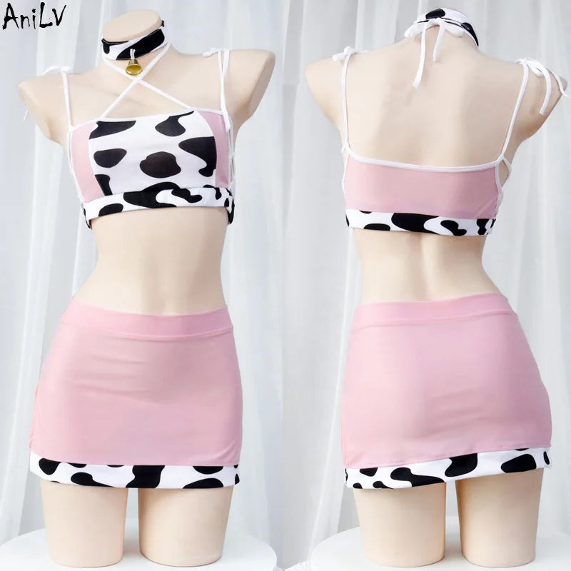 Kawaii Cow Maid Swimsuit & Cosplay Set | Anime Beachwear