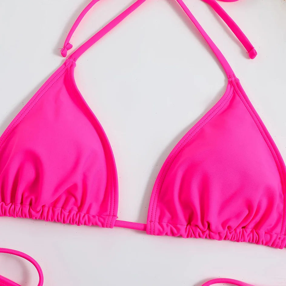 Sexy Lace-Up Micro Bikini Set | Thong Swimwear