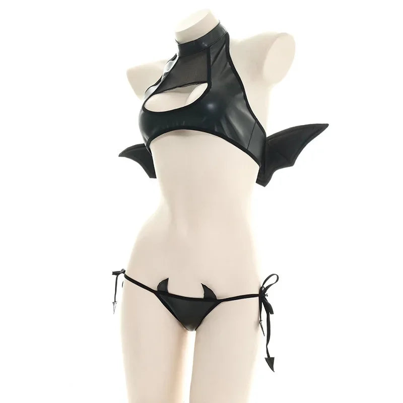 Little Devil Patent Leather Lingerie Set | Exotic Roleplay