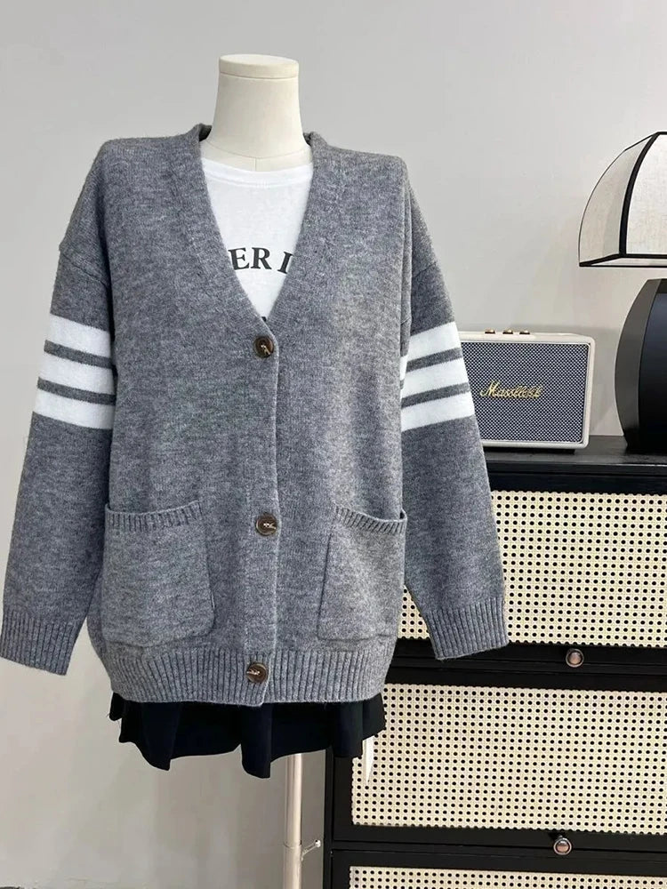 2025 autumn new slim small fragrant style casual and lazy style Korean version sweater jacket knitted cardigan women's top
