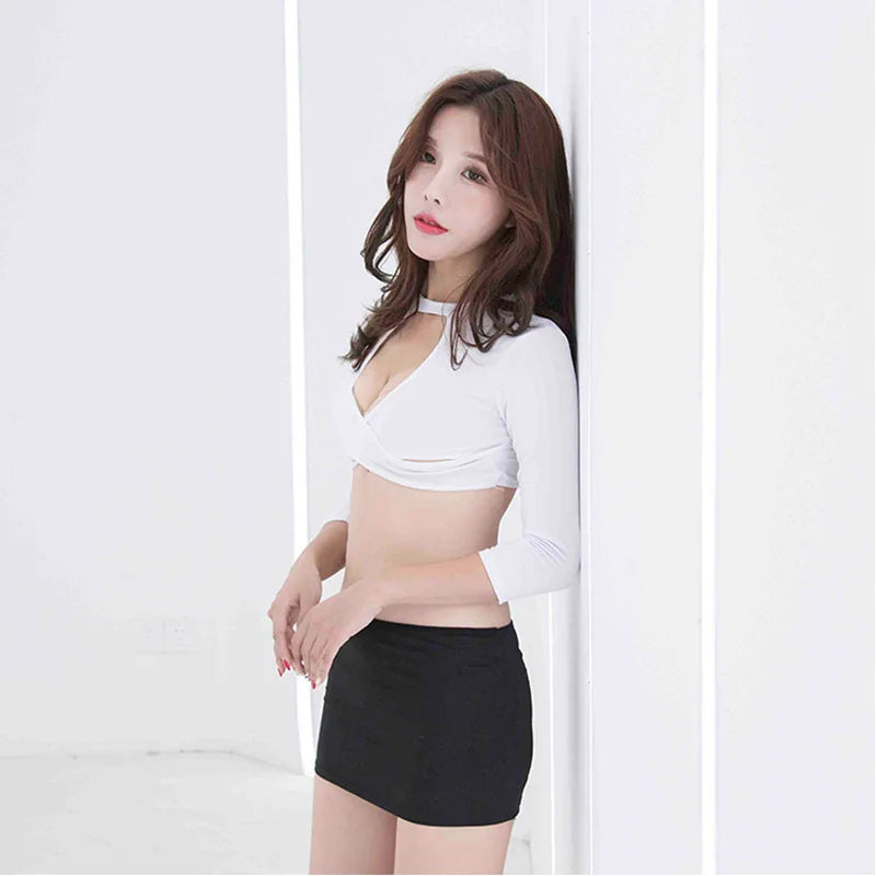 Erotic Lingerie Female Sexiness Passion Seduction Pajamas Plus Size Uniform Role-playing Student Nurse Uniform Seduction Set