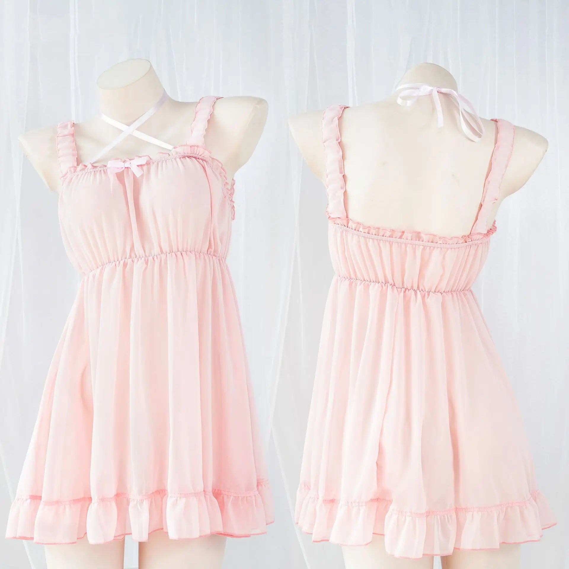 Pink Lolita Anime Goddess Cosplay Dress & Pajama Set