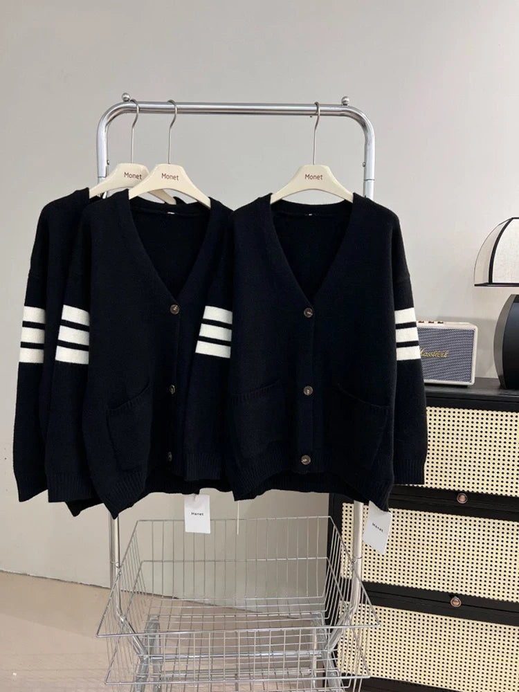2025 autumn new slim small fragrant style casual and lazy style Korean version sweater jacket knitted cardigan women's top