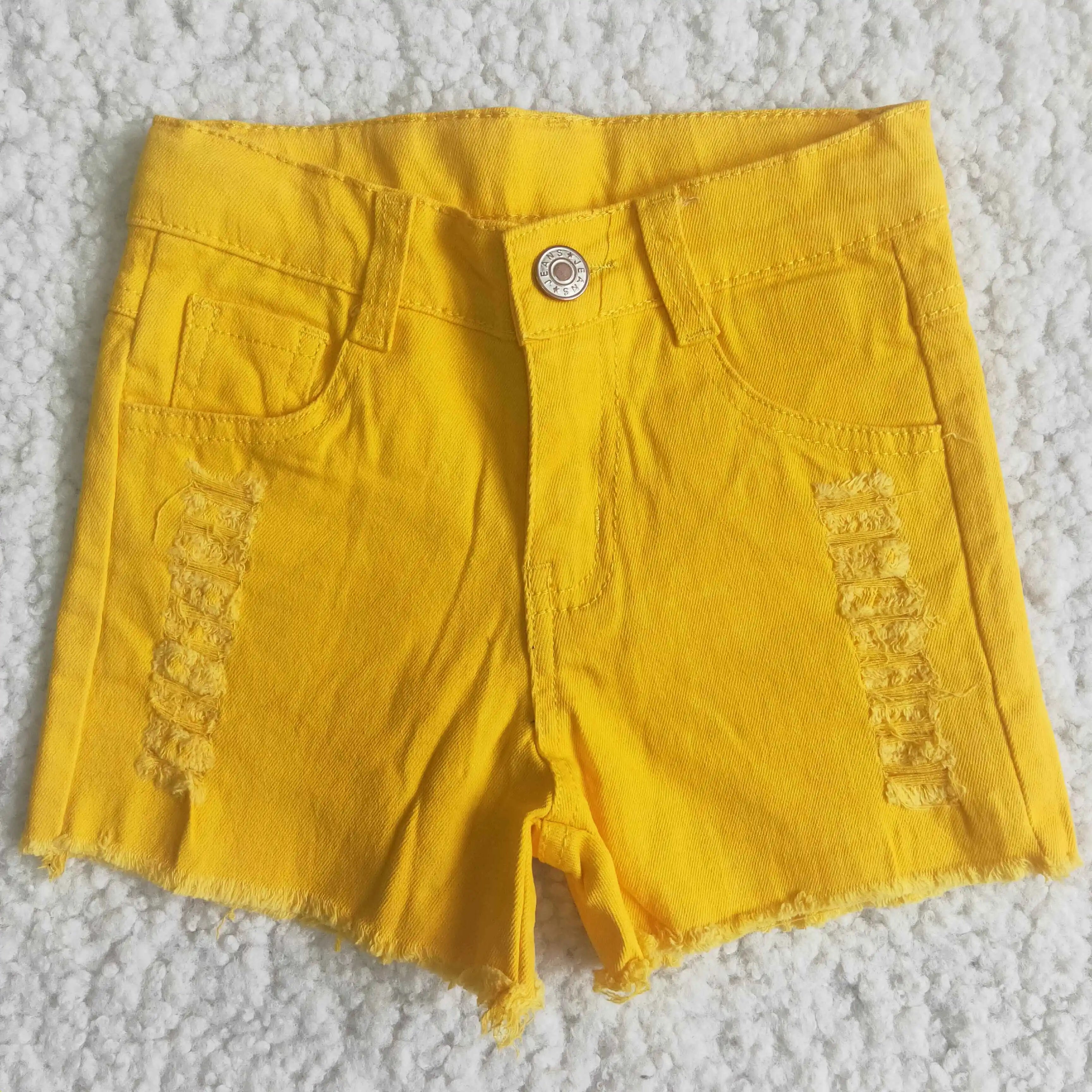 Baby Girl Cow Print Ripped Denim Shorts | Toddler Summer Style