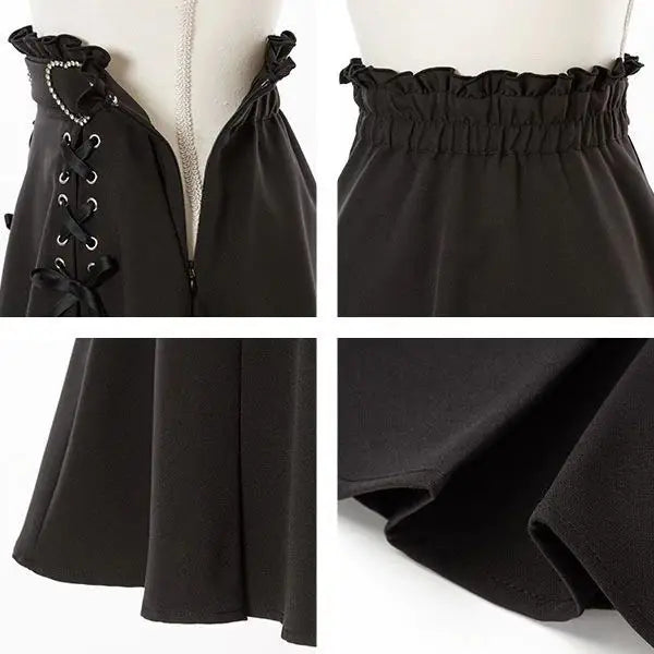 2026 Y2k Aesthetic Harajuku Style Skirt Sweet Girl High Waist Mini Bandage Lolita Skirts Womens Solid Streetwear Gothic Jk Saia