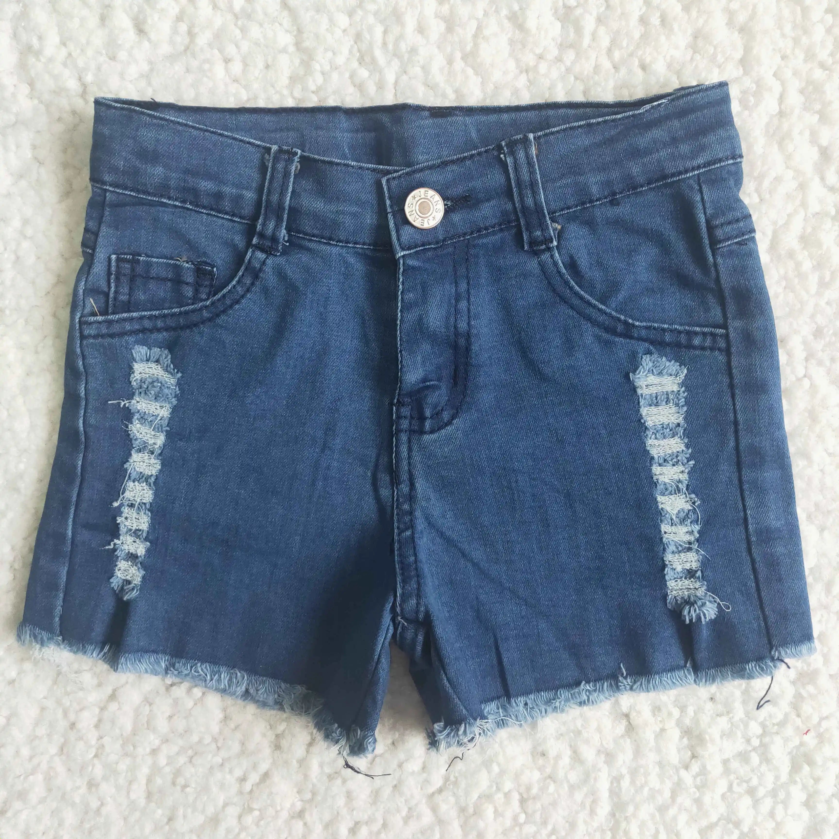 Baby Girl Cow Print Ripped Denim Shorts | Toddler Summer Style