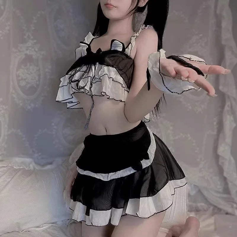 Kawaii Cat Girl Maid Lingerie Set | Sexy Cosplay Uniform