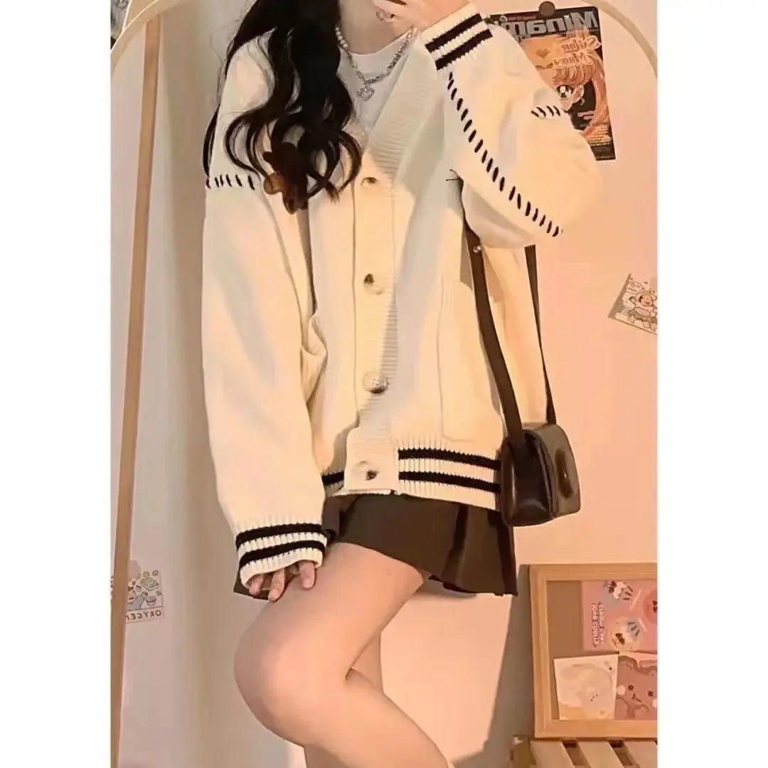 Sweater Woman Clothes	 Knitwear Women's Sweater Winter Sweater Keep Warm Preppy Style Round-Neck Sweater Soft and Warm Sweater