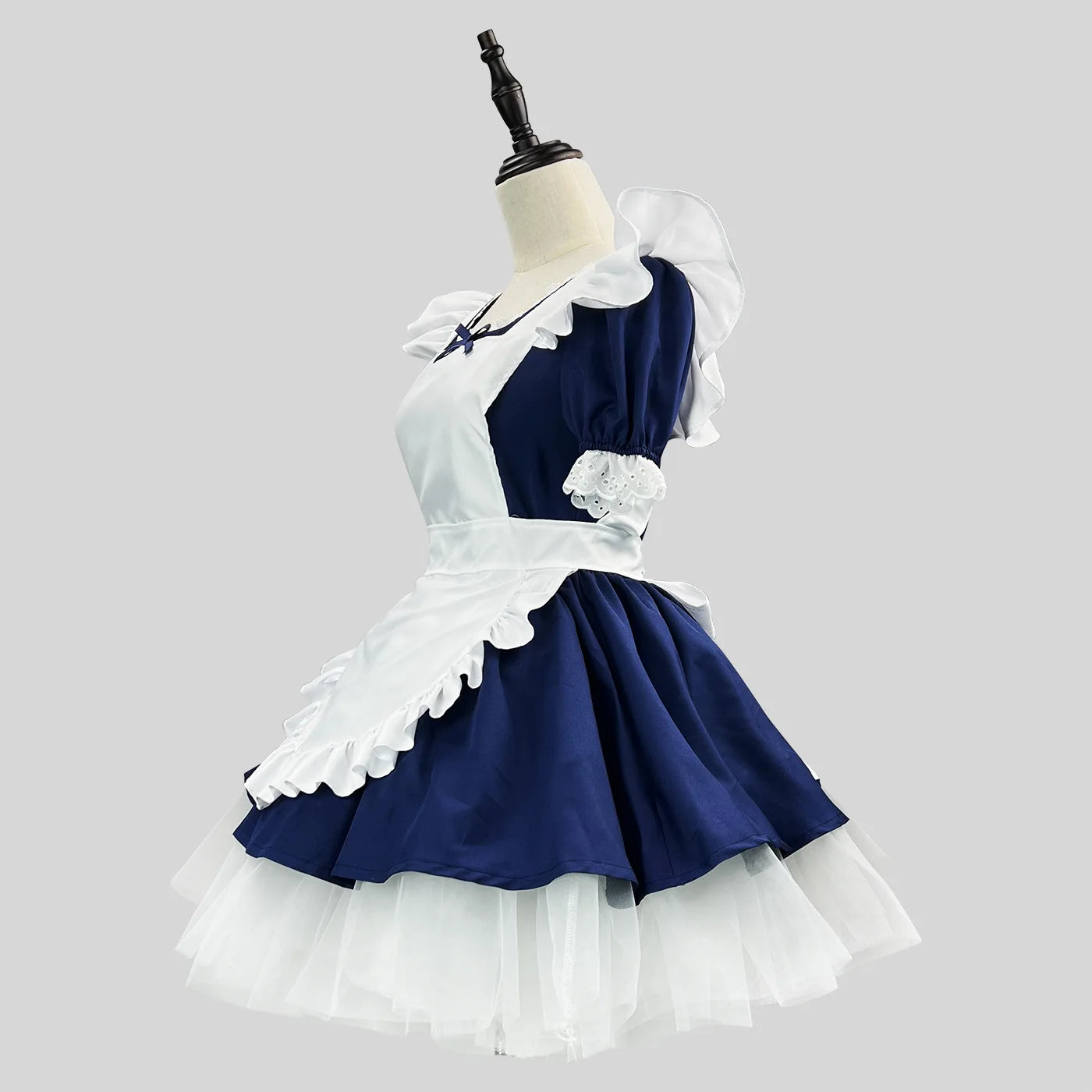 Cute Dark Blue Lolita Angel Maid Cosplay Dress Set | S-5XL