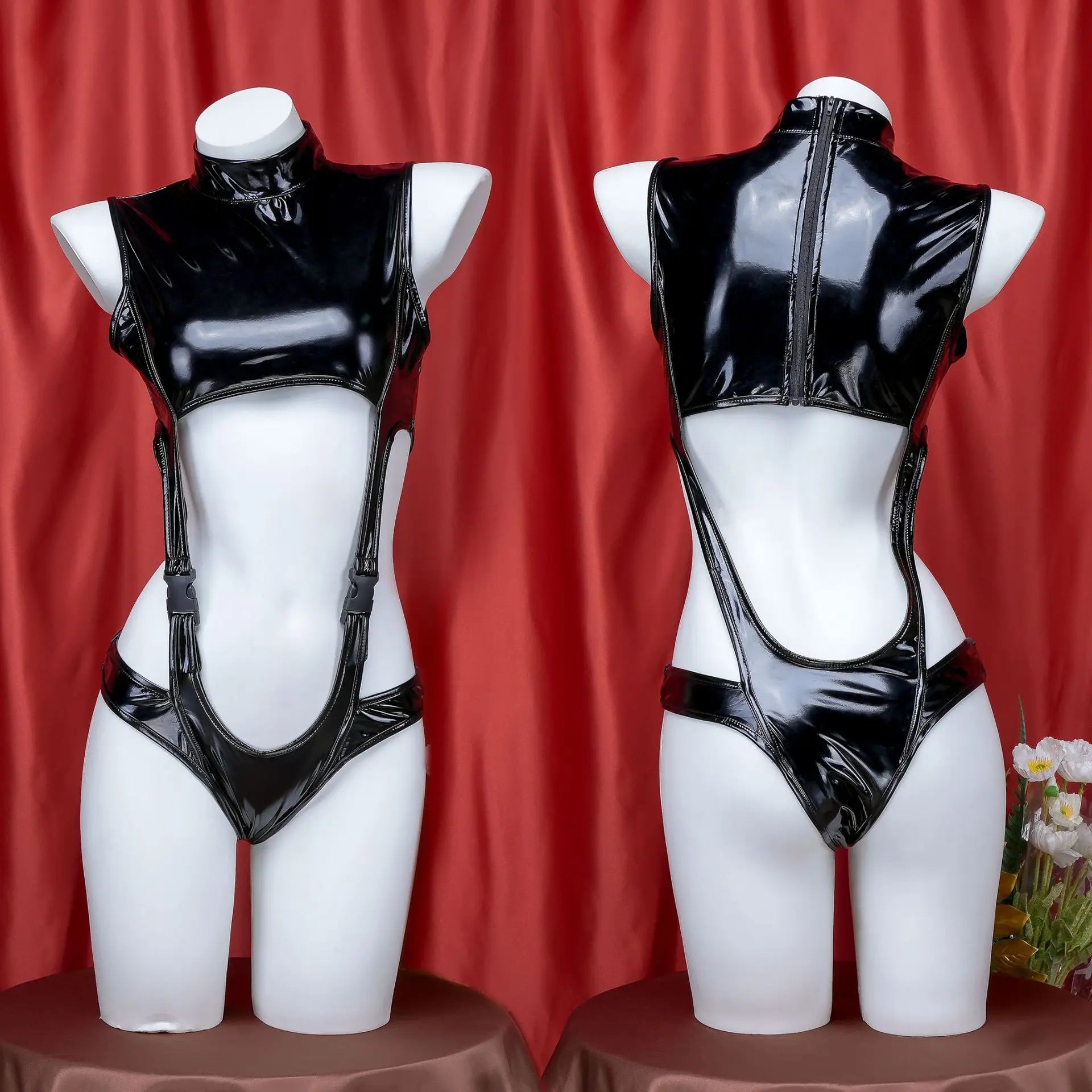 Irina Shidou Celty Cosplay Bodysuit | Black Leather-Look Jumpsuit
