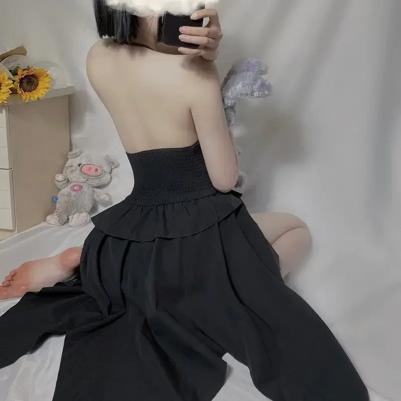 Black Lace Anime Demon Cosplay Lingerie Dress | Sexy See-Through Outfit