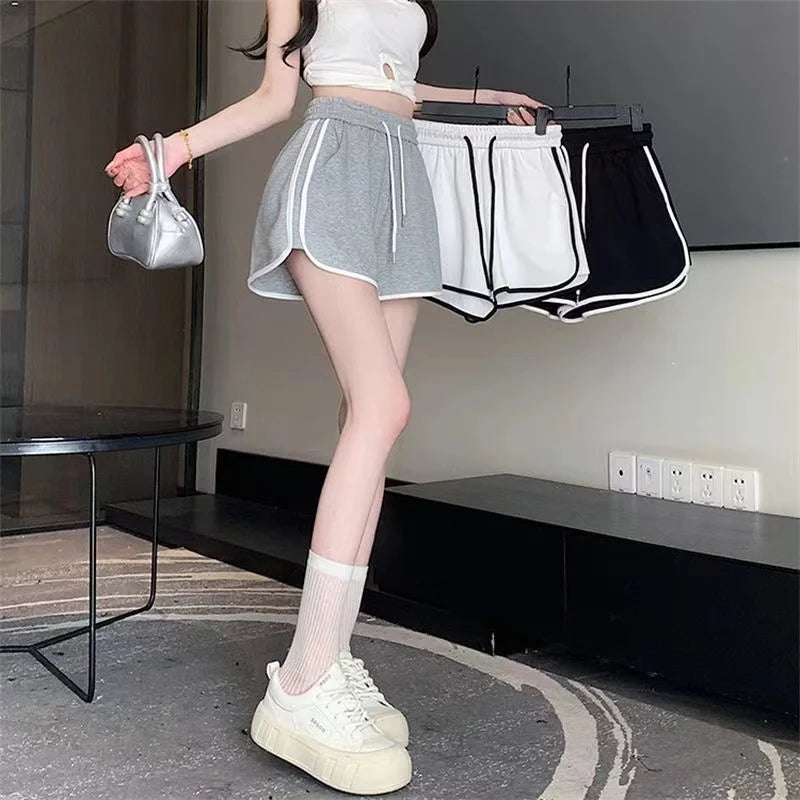 Plus Size Casual Shorts Elastic Waist Sports