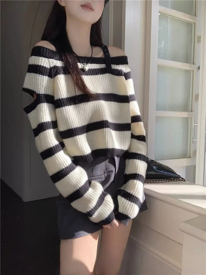 Sweet & Spicy Color Block Striped Knit Top | Long Sleeve