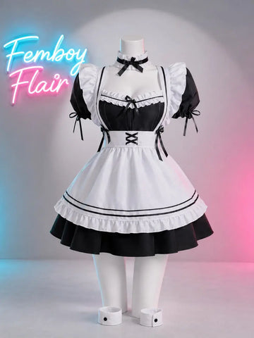 Sweet Kawaii Japanese Maid Cosplay Dress & Uniform Set